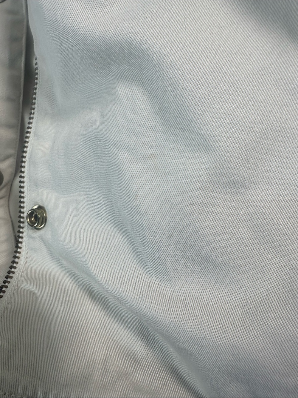 J. Crew Women’s Two-Tone Hooded Utility Jacket in White and Blue Size Medium - Picture 10 of 11